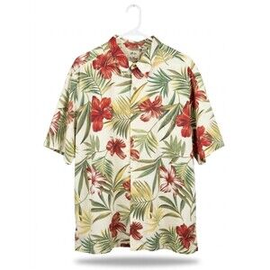 Pau Hana Hawaii Hawaiian Shirt Mens 2XL / XXL Hibiscus Floral Aloha Tropical